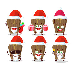 Santa Claus emoticons with coffin cartoon character