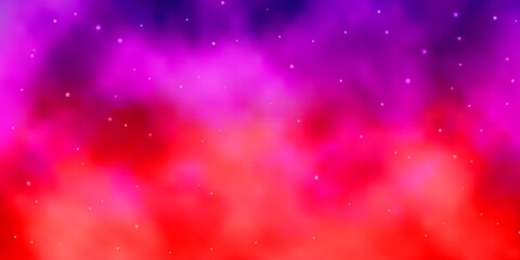 Obraz premium Light Purple, Pink vector layout with bright stars. Blur decorative design in simple style with stars. Pattern for websites, landing pages.