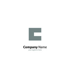 the simple elegant logo of letter C with white background