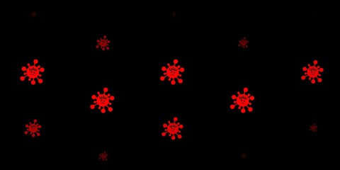 Fototapeta na wymiar Dark red vector texture with disease symbols.