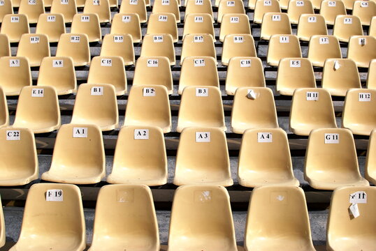 Free seats in football stadium