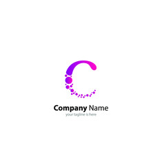 the simple elegant logo of letter C with white background