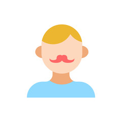 man profile icon vector illustration flat style. father's day icon set.