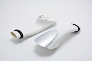 Disassembled bathroom plastic handle