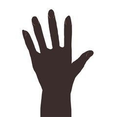 シンプルな開いた手