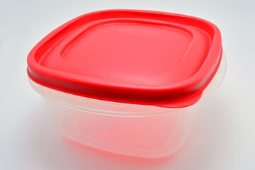Transparent sturdy solid plastic food container