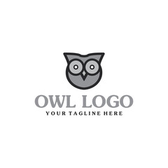 Owl logo vector design illustration 
