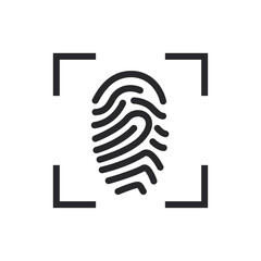 fingerprint icon vector design illustration