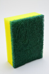 Sponge plus scrubber in yellow and green color