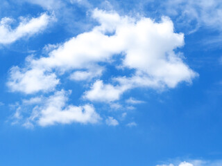Naklejka na ściany i meble Blue sky with white clouds background nature. 