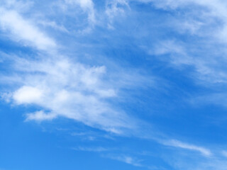 Blue sky with white clouds background nature. 