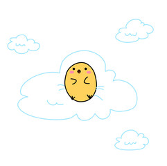 Chick and clouds