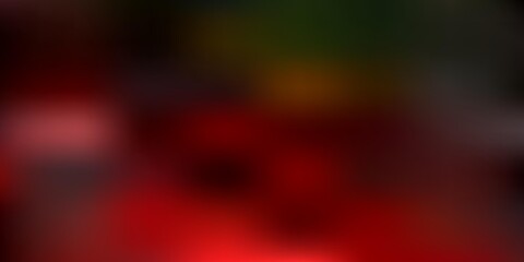 Dark green, red vector gradient blur background.