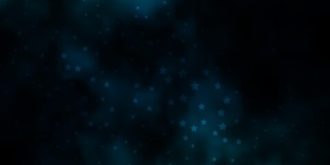 Fototapeta na wymiar Dark BLUE vector texture with beautiful stars. Blur decorative design in simple style with stars. Theme for cell phones.