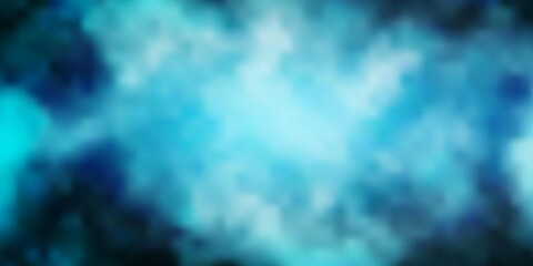 Dark BLUE vector pattern with clouds. Illustration in abstract style with gradient clouds. Template for landing pages.