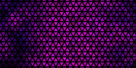 Dark Purple vector background with triangles.