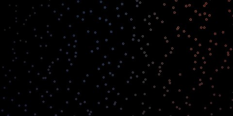 Dark Blue, Red vector background with small and big stars. Colorful illustration in abstract style with gradient stars. Pattern for websites, landing pages.