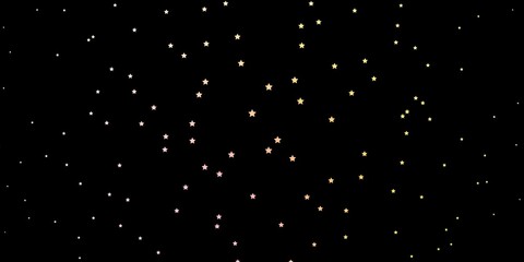 Dark Pink, Yellow vector template with neon stars. Decorative illustration with stars on abstract template. Pattern for new year ad, booklets.