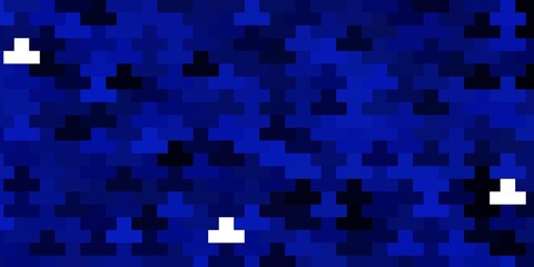 Dark BLUE vector template in rectangles. Colorful illustration with gradient rectangles and squares. Pattern for websites, landing pages.