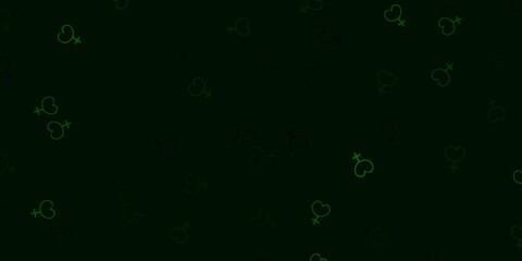 Light Green vector background with woman symbols.