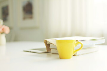 cup of coffee on table