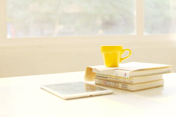 cup of tea on the table