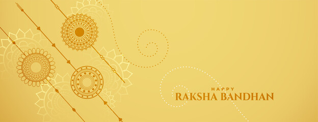 raksha bandhan celebration banner with rakshi design