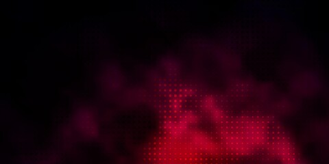 Dark Pink vector backdrop with dots. Modern abstract illustration with colorful circle shapes. Pattern for booklets, leaflets.