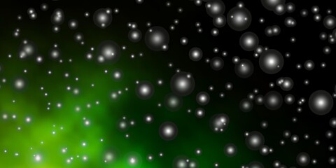 Dark Green, Yellow vector template with neon stars. Modern geometric abstract illustration with stars. Design for your business promotion.