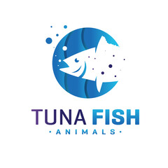 Obraz premium tuna vector logo design