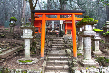 The Wakamiya Shrine in Nara, Japan
