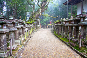 The Wakamiya Shrine in Nara, Japan