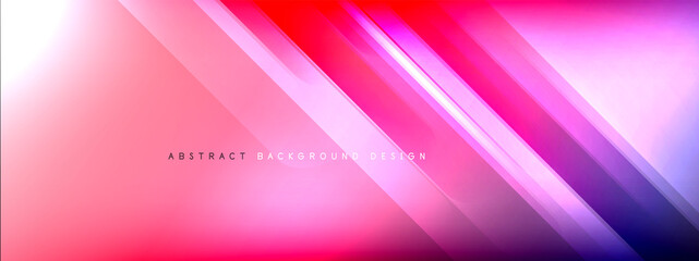 Motion concept neon shiny lines on liquid color gradients abstract backgrounds. Dynamic shadows and lights templates for text