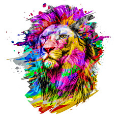 illustration of lion head © reznik_val