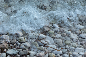 shore with stones