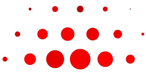 Light Red vector texture with disks. Illustration with set of shining colorful abstract spheres. Design for posters, banners.