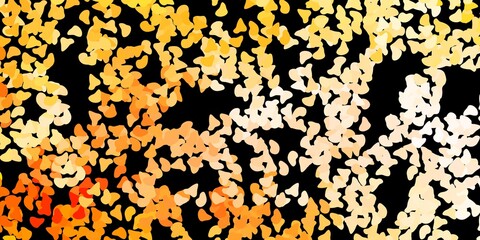 Obraz premium Dark orange vector texture with memphis shapes.