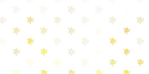 Light orange vector backdrop with virus symbols.