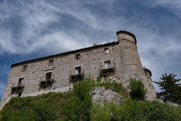 Carpinone, Molise, Isernia. The  medieval castle. 