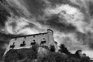 Carpinone, Molise, Isernia. The  medieval castle. 