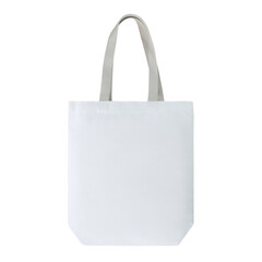 White colour fashion canvas recycled tote bag with cotton woven handle. Match with casual outfit....