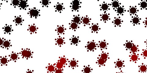 Light brown vector backdrop with virus symbols.