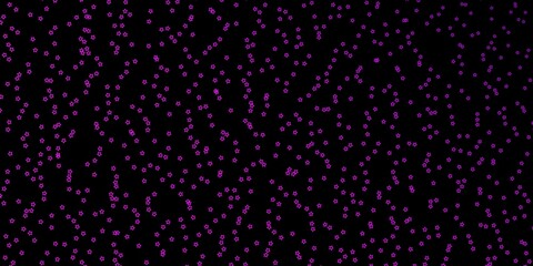 Obraz premium Dark Purple vector layout with bright stars. Colorful illustration in abstract style with gradient stars. Best design for your ad, poster, banner.