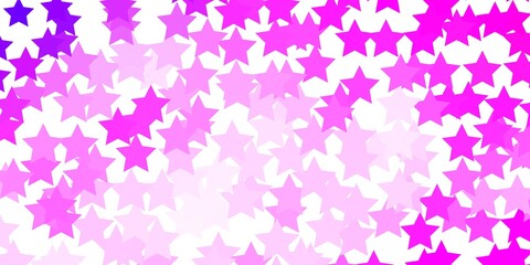 Light Purple, Pink vector texture with beautiful stars. Modern geometric abstract illustration with stars. Theme for cell phones.