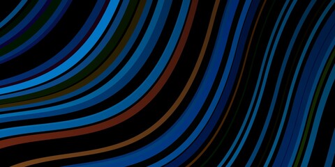 Dark Multicolor vector layout with circular arc. Bright sample with colorful bent lines, shapes. Pattern for websites, landing pages.