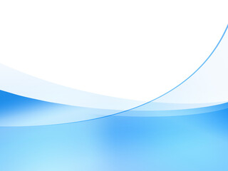 白背景に青色を基調とした曲線抽象模様