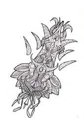 pattern symmetric fractal tattoo