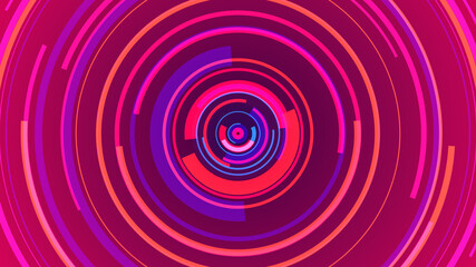 Circle pink neon lines technology Hi-tech blue background. Abstract graphic digital future concept design.