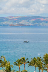 Molokini, croissant shaped crater in the ocean, Maui,  Hawaii