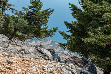 Panorama of the island of Cefalonia in Greece